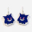Acrylic Halloween  PURPLE Ghost Earrings Dangle