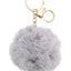 Fuzzy Faux Fur Pom Pom Novelty Key Chain