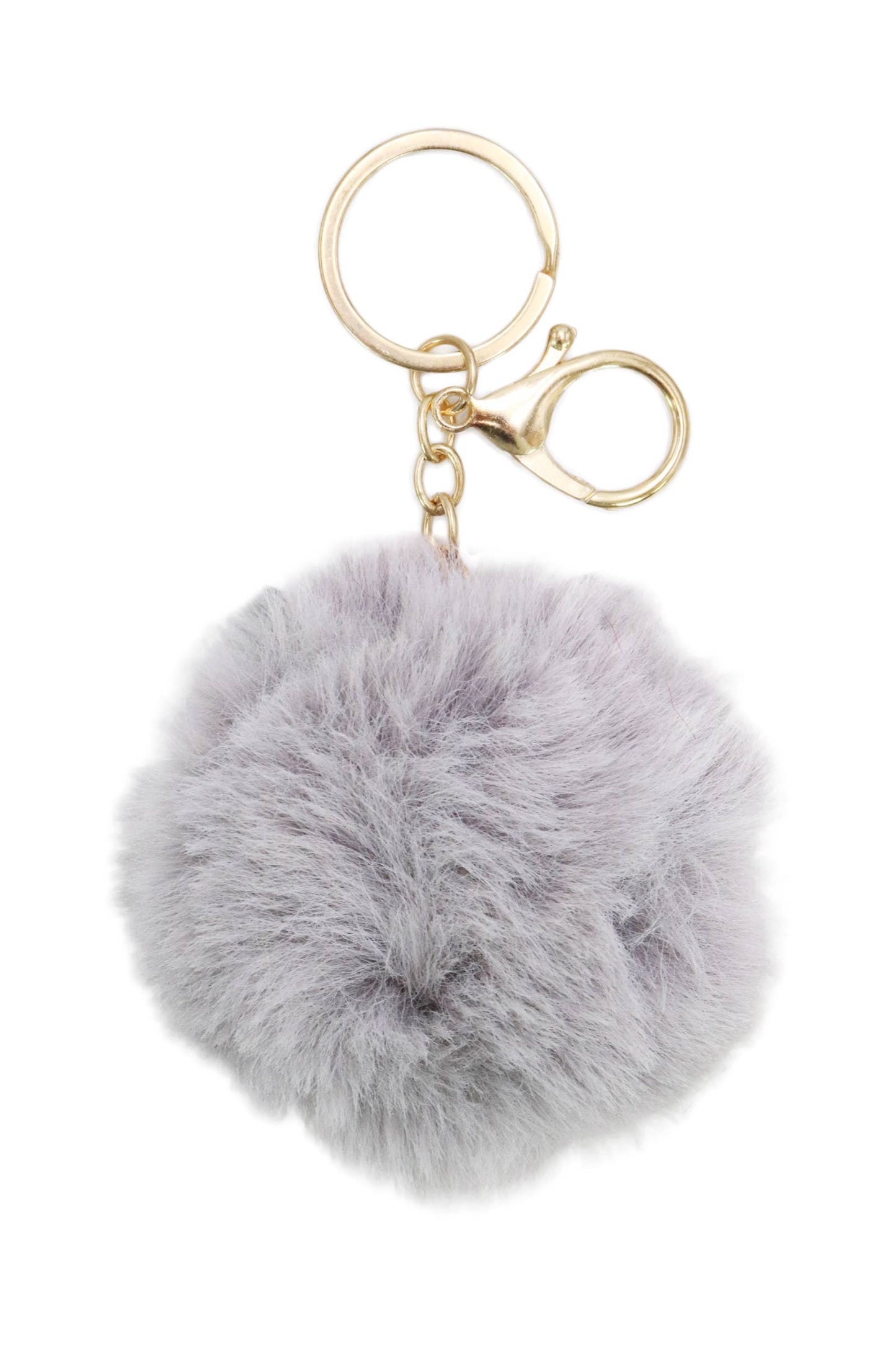 Fuzzy Faux Fur Pom Pom Novelty Key Chain