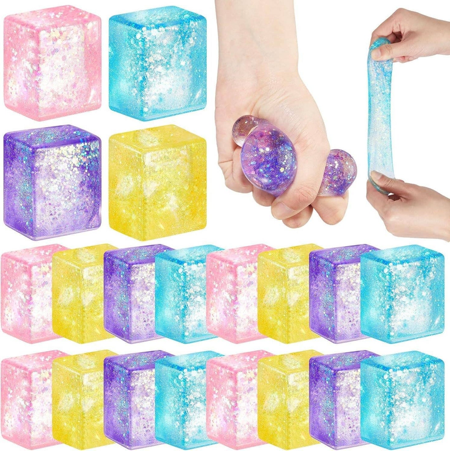 Maltose Stress Relief Ball, diamond, drop glitter squishy toy-random color