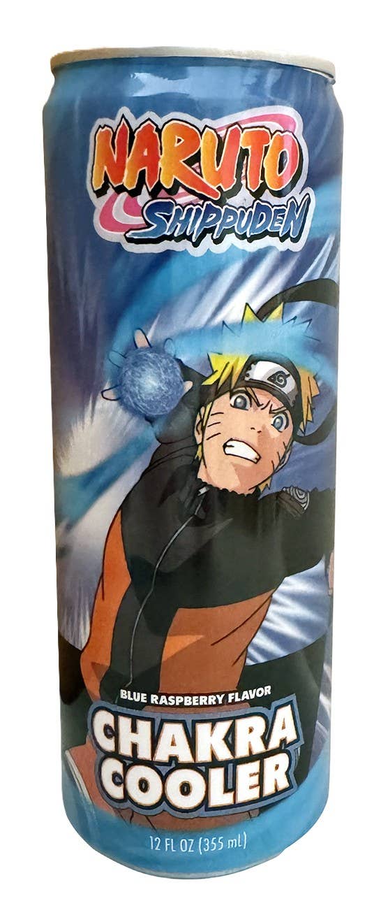 Naruto Shippuden Chakra Cooler Blue Raspberry Can