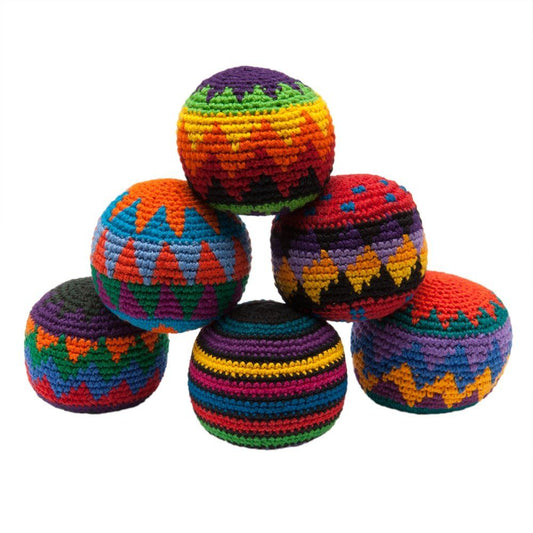 Premium Hacky Sack – Crochet Footbag Set