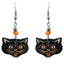 Acrylic Cat Face Pet Dangle Earrings