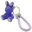 Bunny Bling Rhinestone Matte Diamond Quilt PU Key Chain