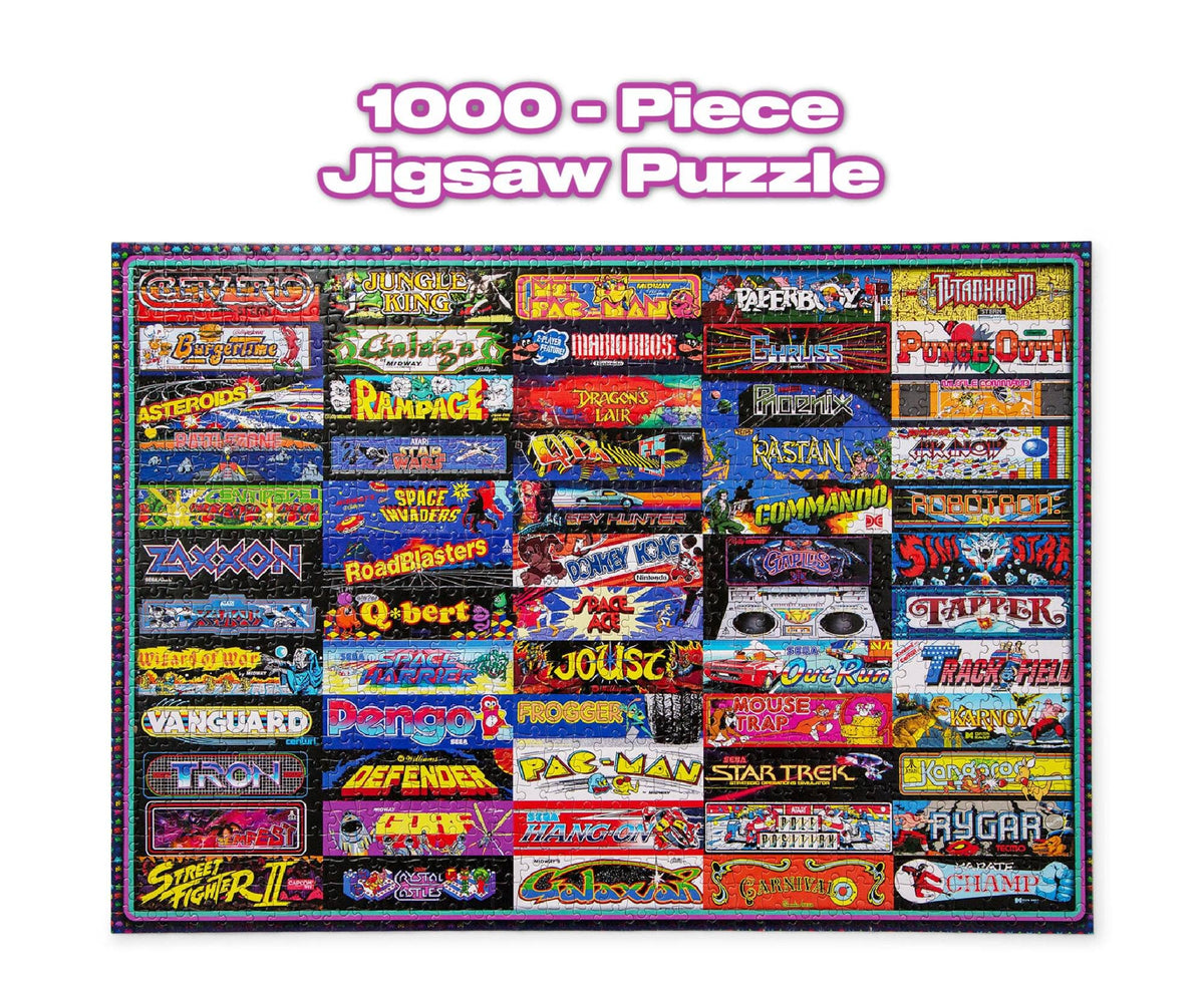 Retro Arcade Game Collage 1000 Piece Jigsaw Puzzle