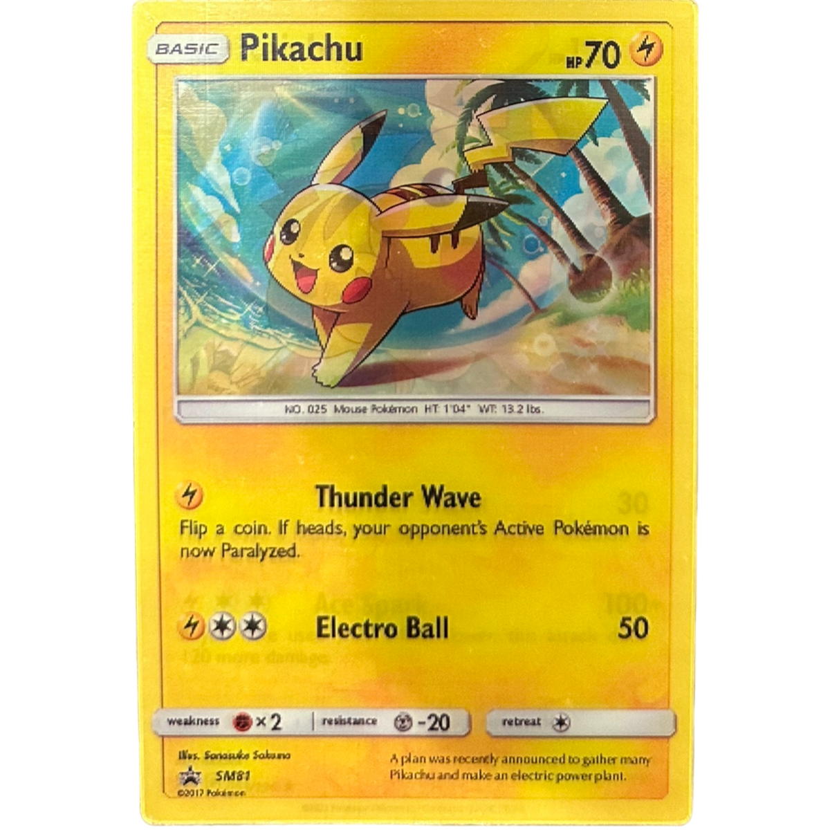 Pikachu Card Anime 3D Sticker N2