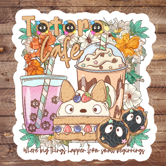 3" Totoro Cafe Anime Movie Cartoon Vinyl Sticker