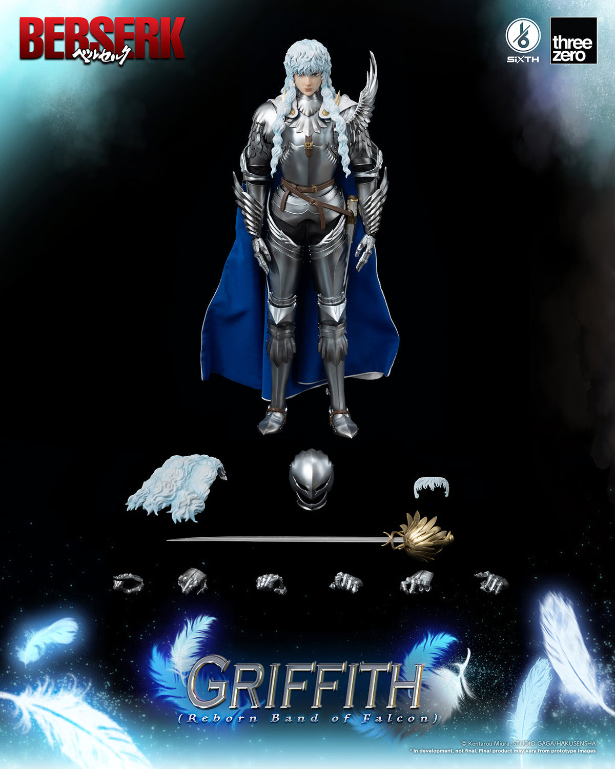 Threezero BERSERK  Griffith Reborn Band of Falcon 1/6th Scale Figure