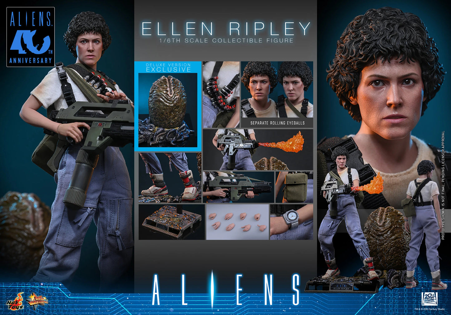 PRE-ORDER Hot Toys Aliens Ellen Ripley (Deluxe Version) Sixth Scale Figure