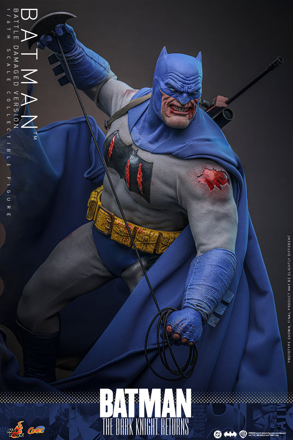 PRE-ORDER Hot Toys Batman: The Dark Knight Returns Batman Battle Damaged Version Sixth Scale Figure