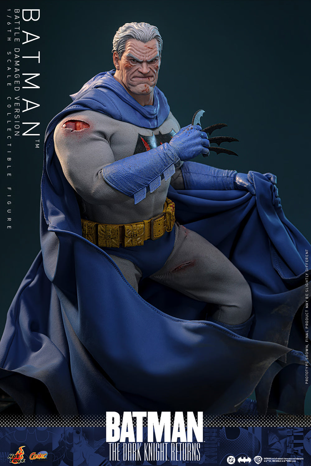 PRE-ORDER Hot Toys Batman: The Dark Knight Returns Batman Battle Damaged Version Sixth Scale Figure