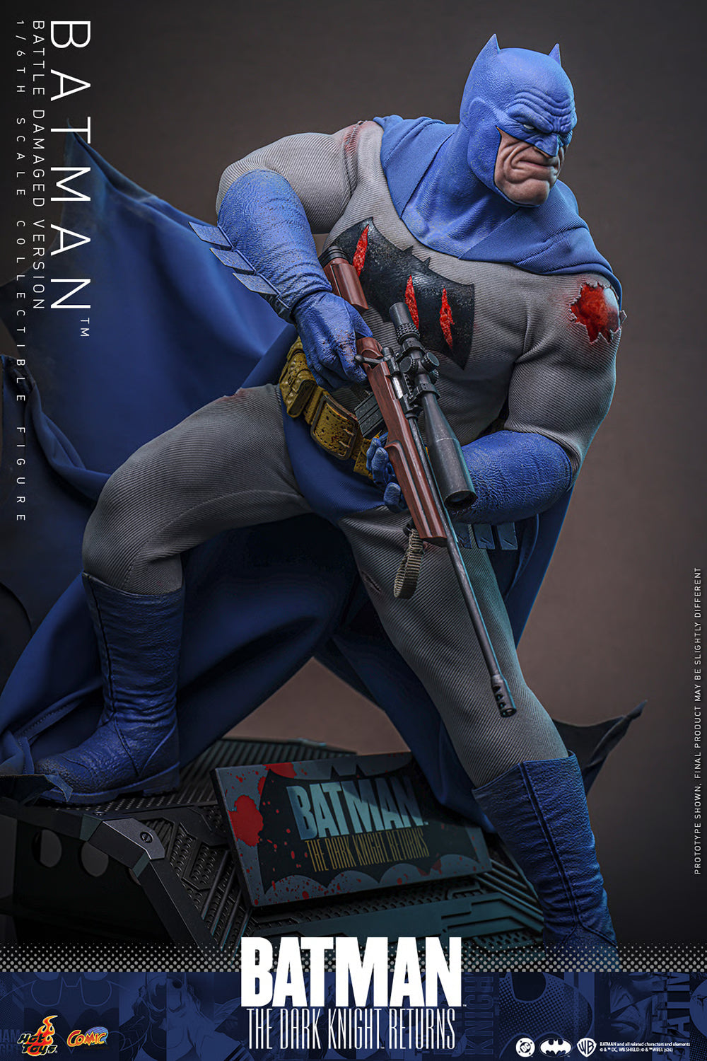 PRE-ORDER Hot Toys Batman: The Dark Knight Returns Batman Battle Damaged Version Sixth Scale Figure