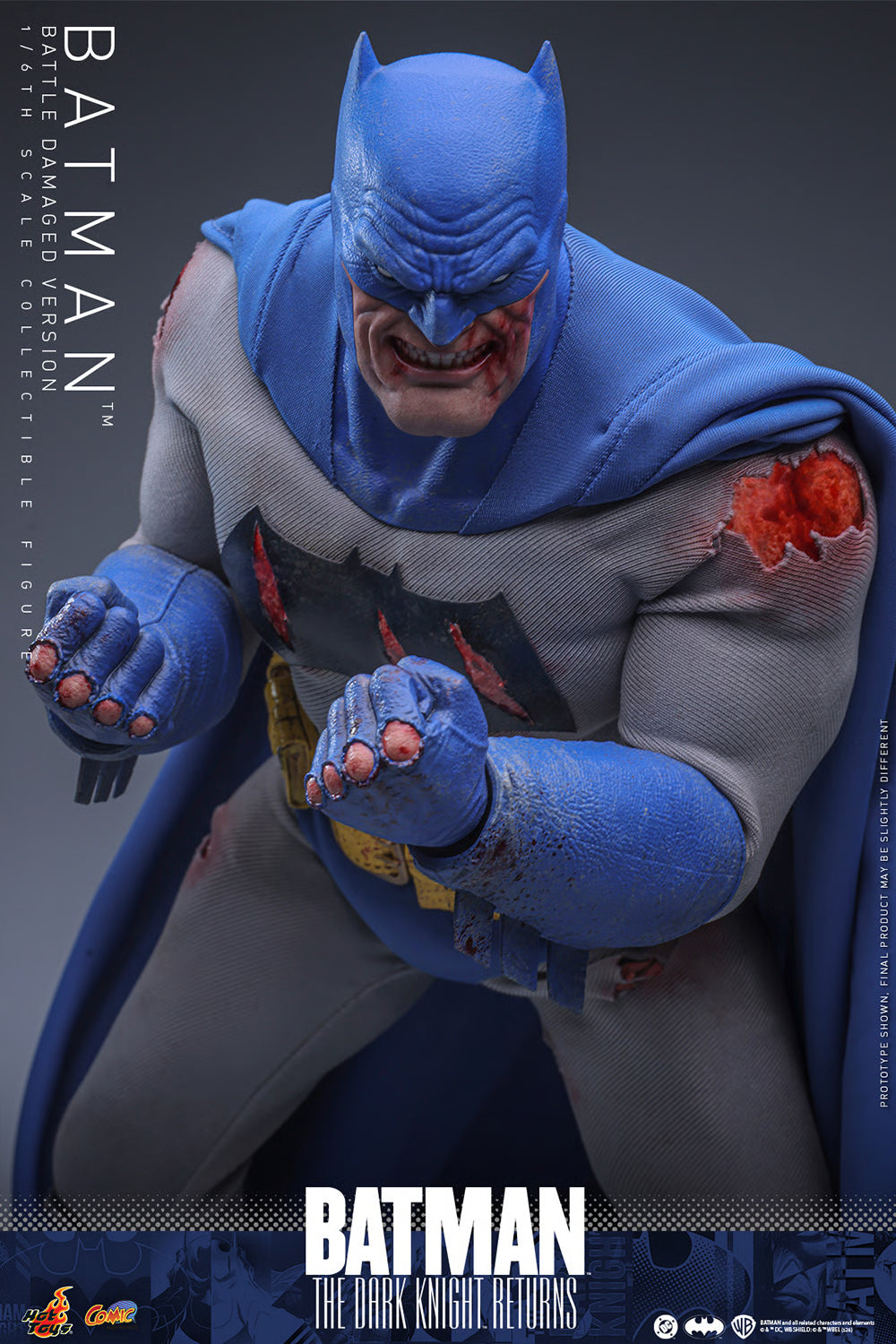 PRE-ORDER Hot Toys Batman: The Dark Knight Returns Batman Battle Damaged Version Sixth Scale Figure