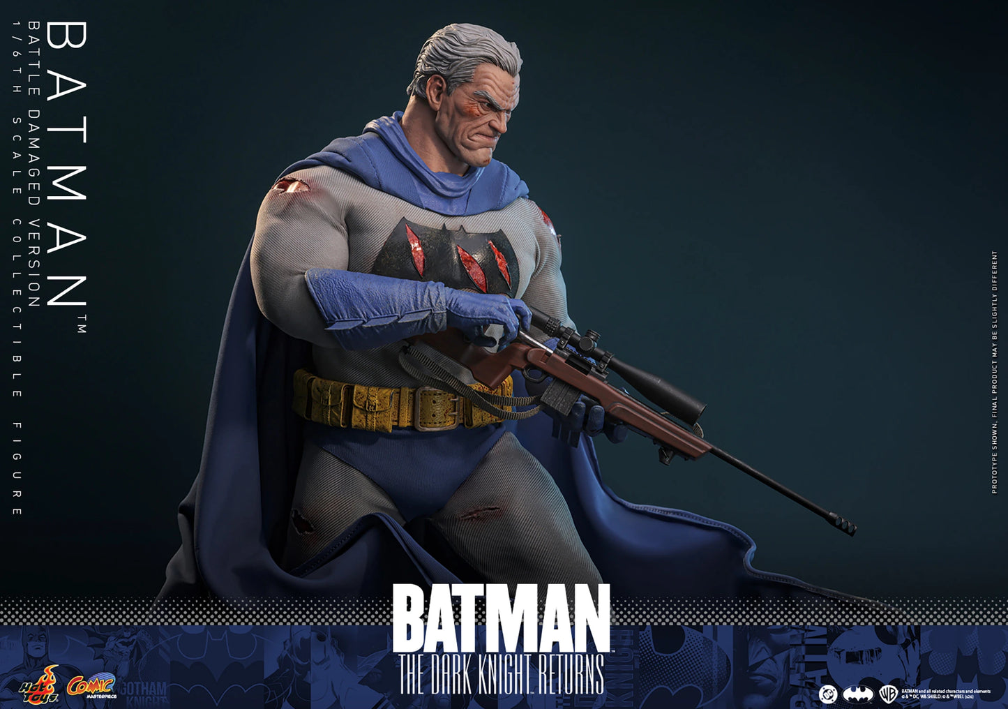 PRE-ORDER Hot Toys Batman: The Dark Knight Returns Batman Battle Damaged Version Sixth Scale Figure