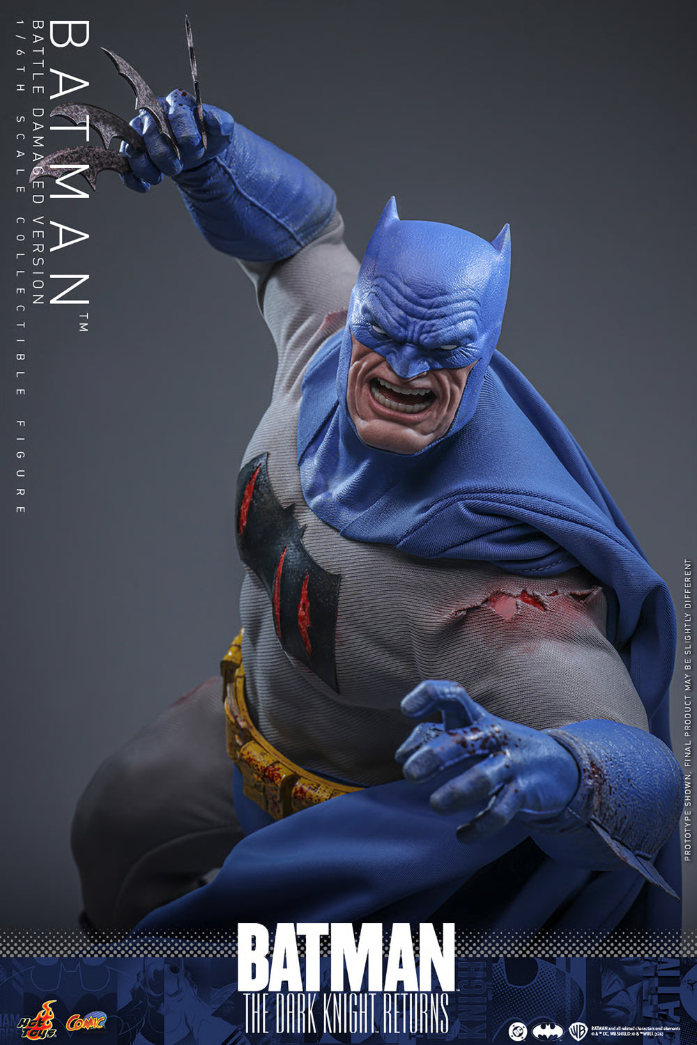 PRE-ORDER Hot Toys Batman: The Dark Knight Returns Batman Battle Damaged Version Sixth Scale Figure