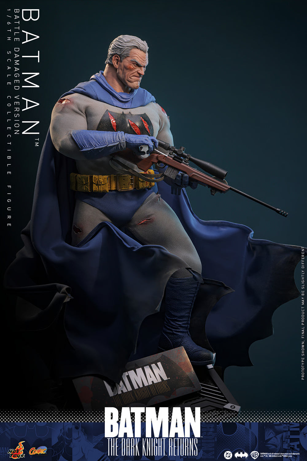 PRE-ORDER Hot Toys Batman: The Dark Knight Returns Batman Battle Damaged Version Sixth Scale Figure