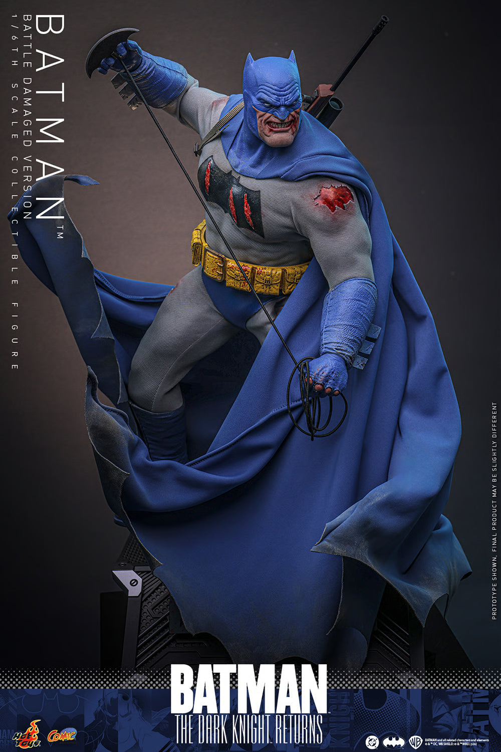 PRE-ORDER Hot Toys Batman: The Dark Knight Returns Batman Battle Damaged Version Sixth Scale Figure