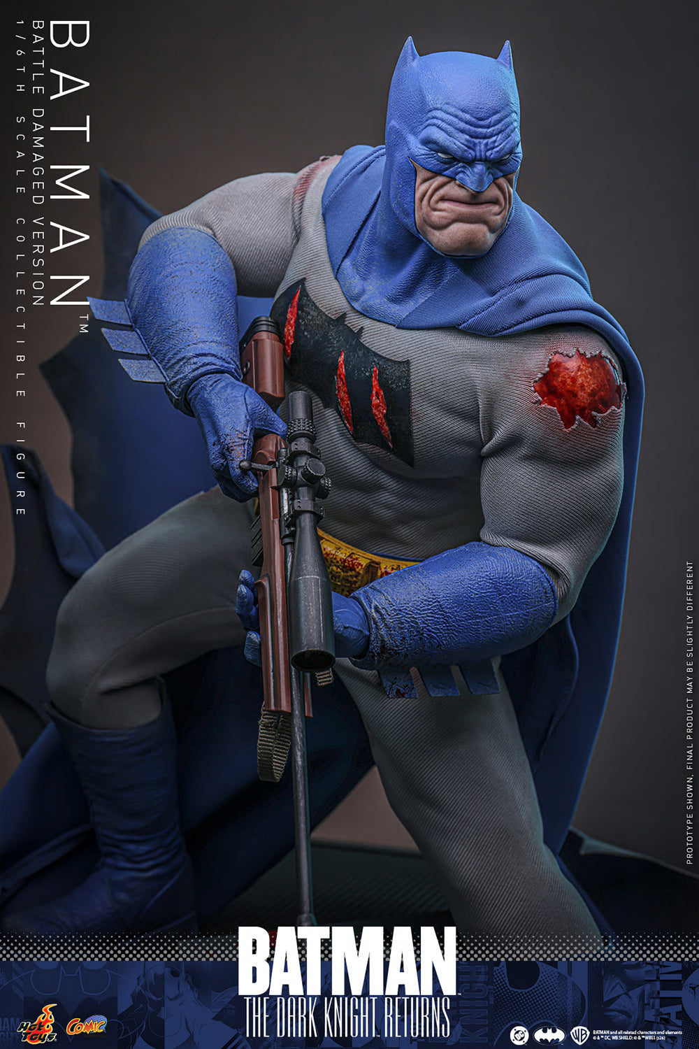 PRE-ORDER Hot Toys Batman: The Dark Knight Returns Batman Battle Damaged Version Sixth Scale Figure