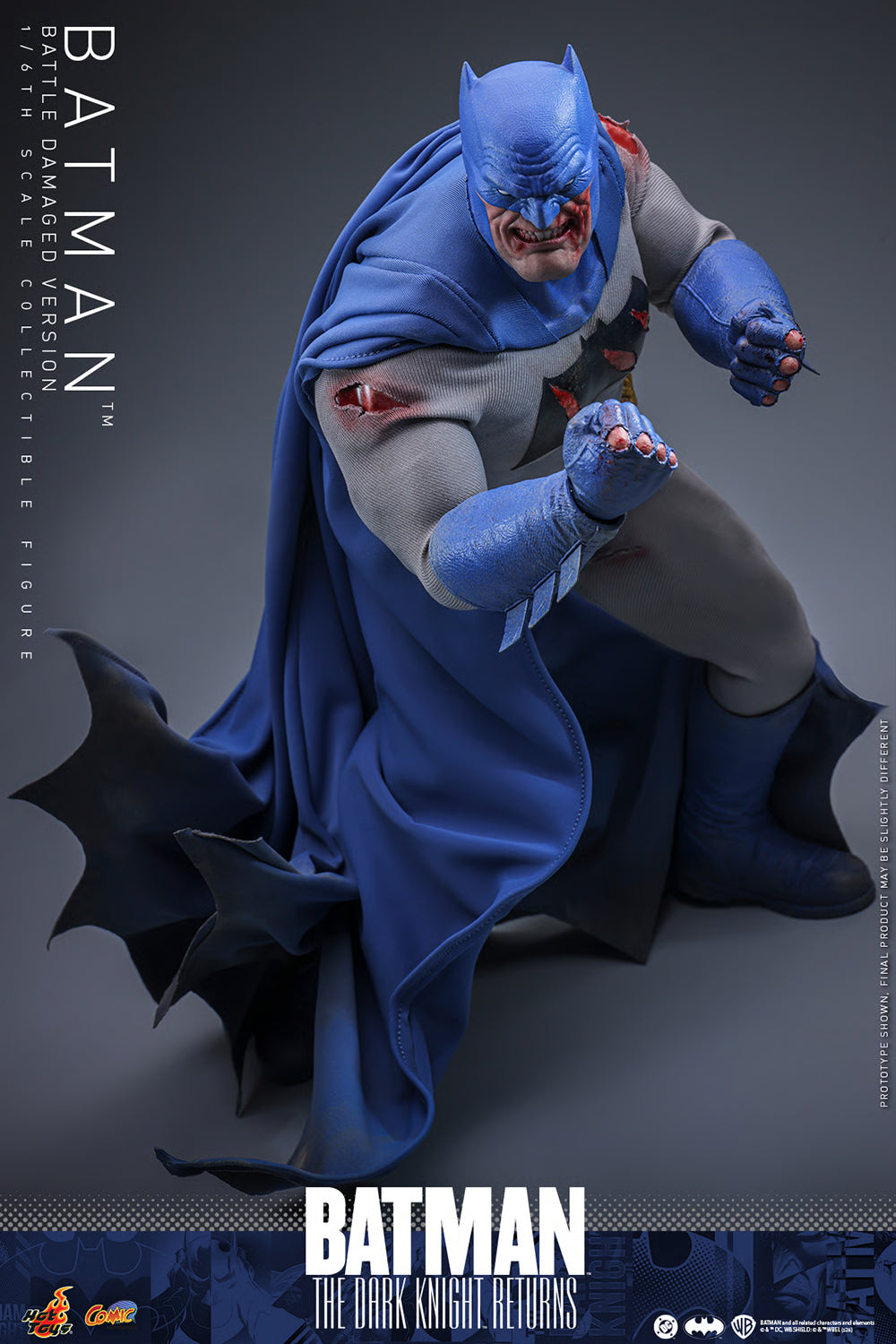 PRE-ORDER Hot Toys Batman: The Dark Knight Returns Batman Battle Damaged Version Sixth Scale Figure