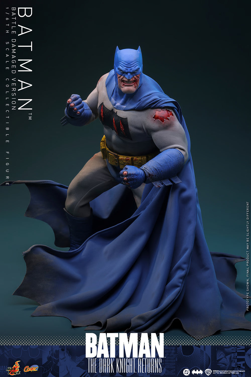 PRE-ORDER Hot Toys Batman: The Dark Knight Returns Batman Battle Damaged Version Sixth Scale Figure