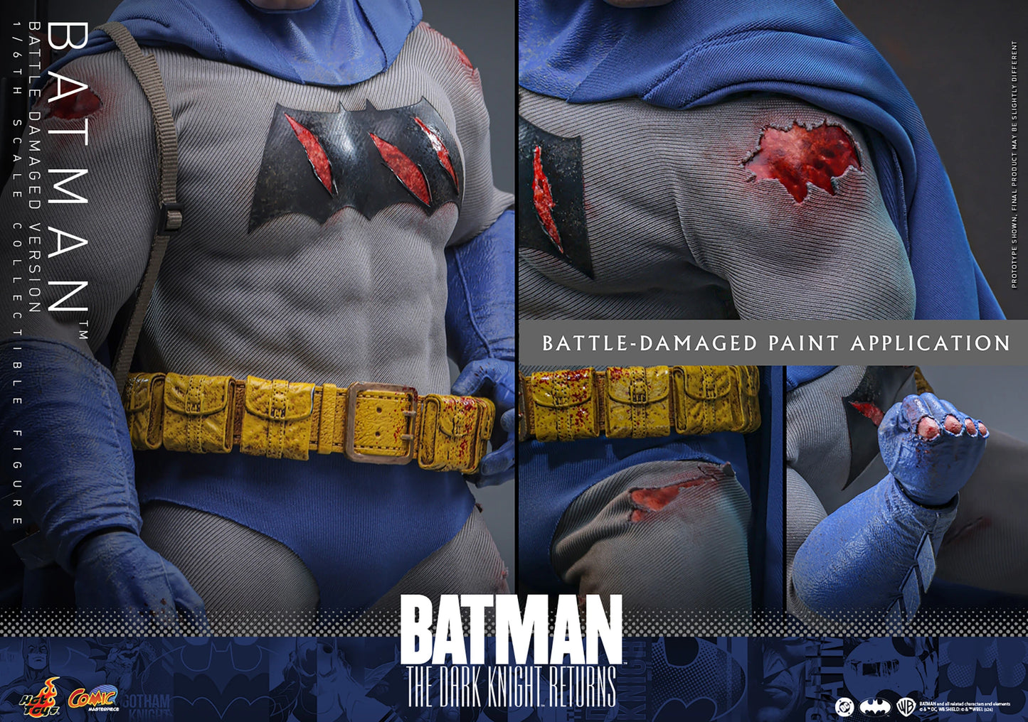 PRE-ORDER Hot Toys Batman: The Dark Knight Returns Batman Battle Damaged Version Sixth Scale Figure