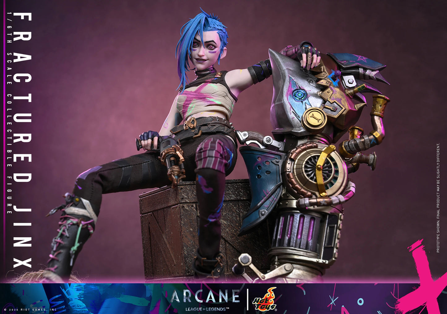 PRE-ORDER League of Legends Fractured Jinx Sixth Scale Figure Hot Toys
