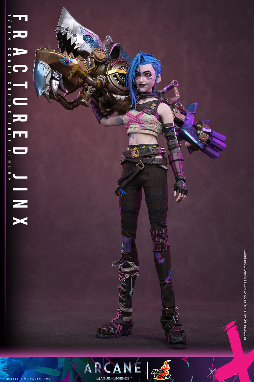 PRE-ORDER League of Legends Fractured Jinx Sixth Scale Figure Hot Toys