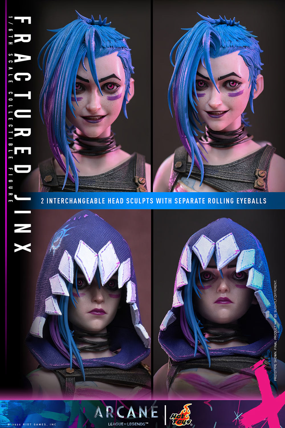 PRE-ORDER League of Legends Fractured Jinx Sixth Scale Figure Hot Toys