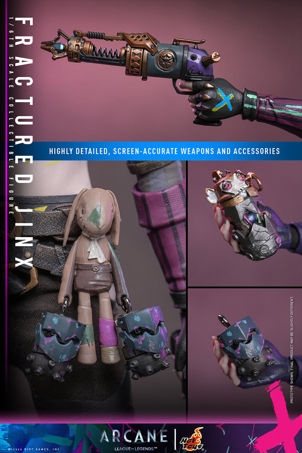 PRE-ORDER League of Legends Fractured Jinx Sixth Scale Figure Hot Toys