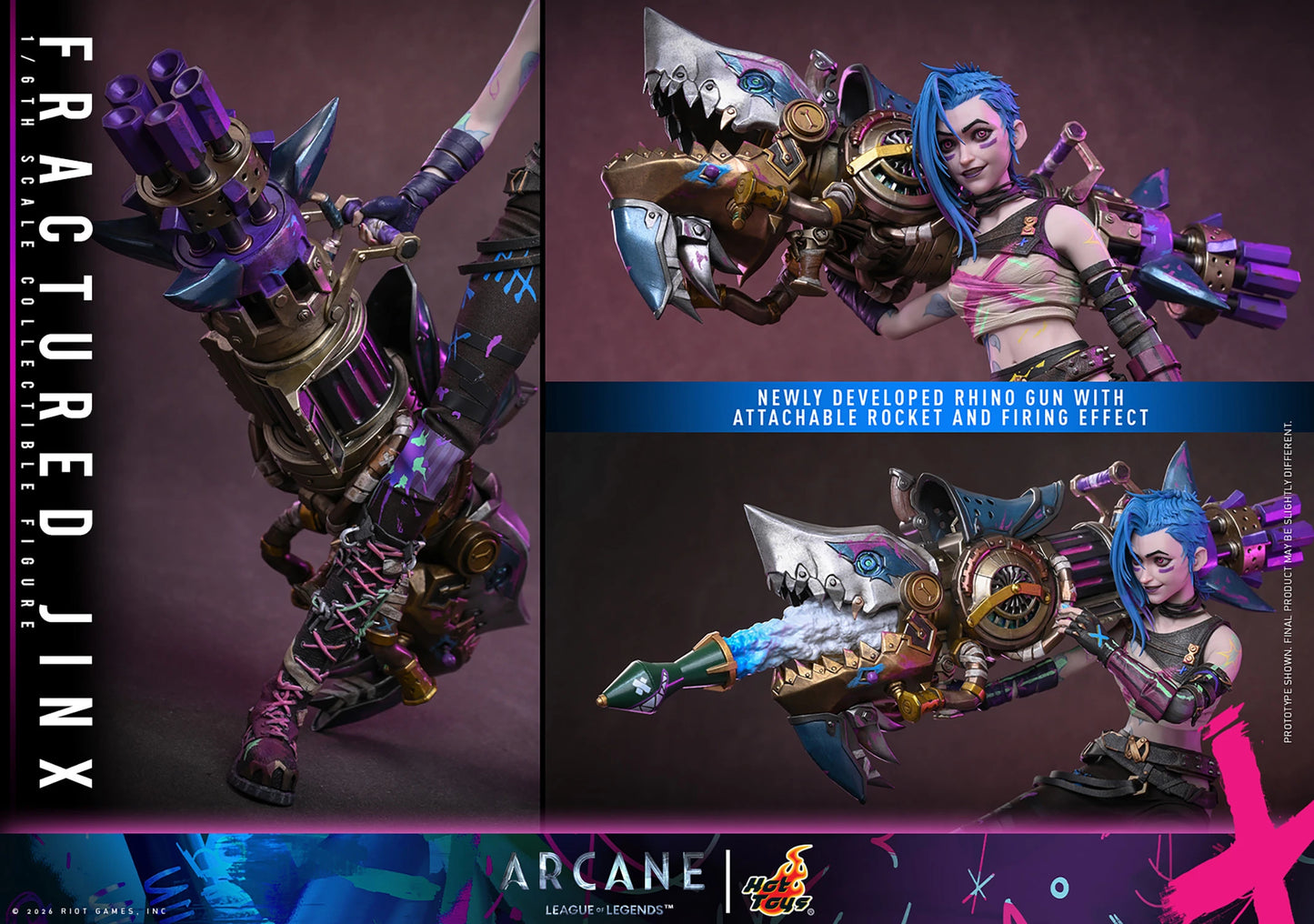 PRE-ORDER League of Legends Fractured Jinx Sixth Scale Figure Hot Toys