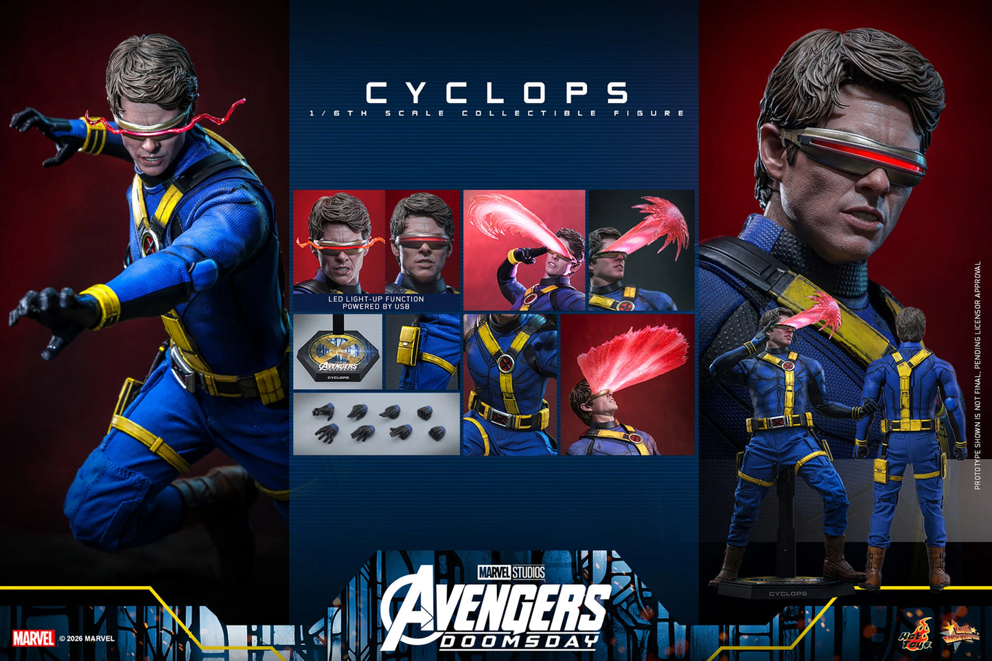 PRE-ORDER Hot Toys Marvel Avengers Doomsday Cyclops Standard Edition 1/6 Scale Figure