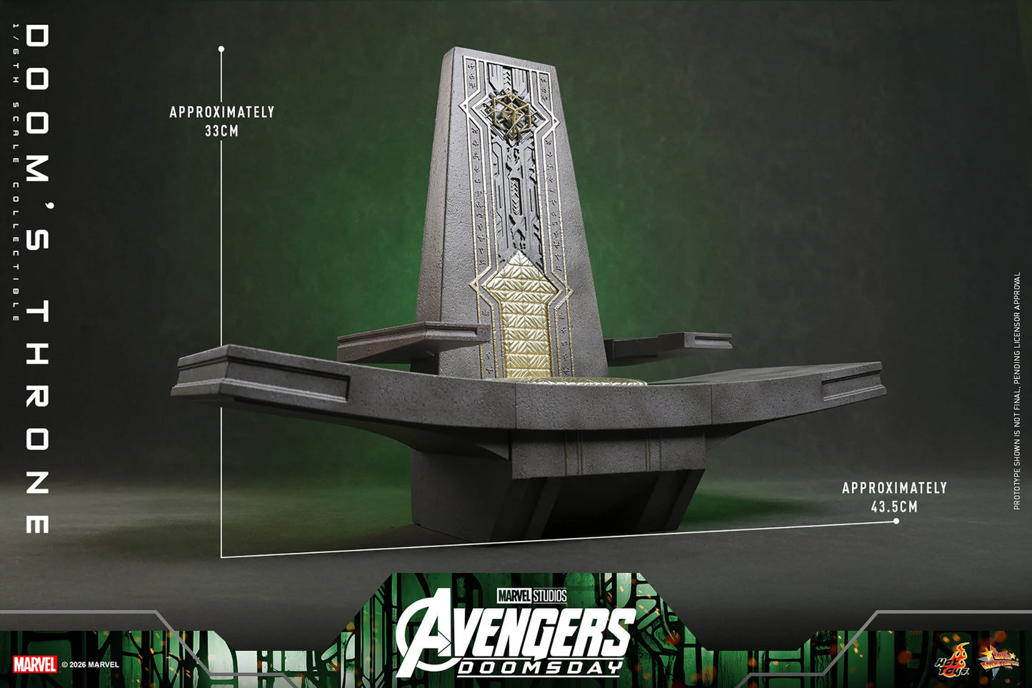 PRE-ORDER Hot Toys Marvel Avengers Doomsday Doctor Doom's Throne 1/6th Scale