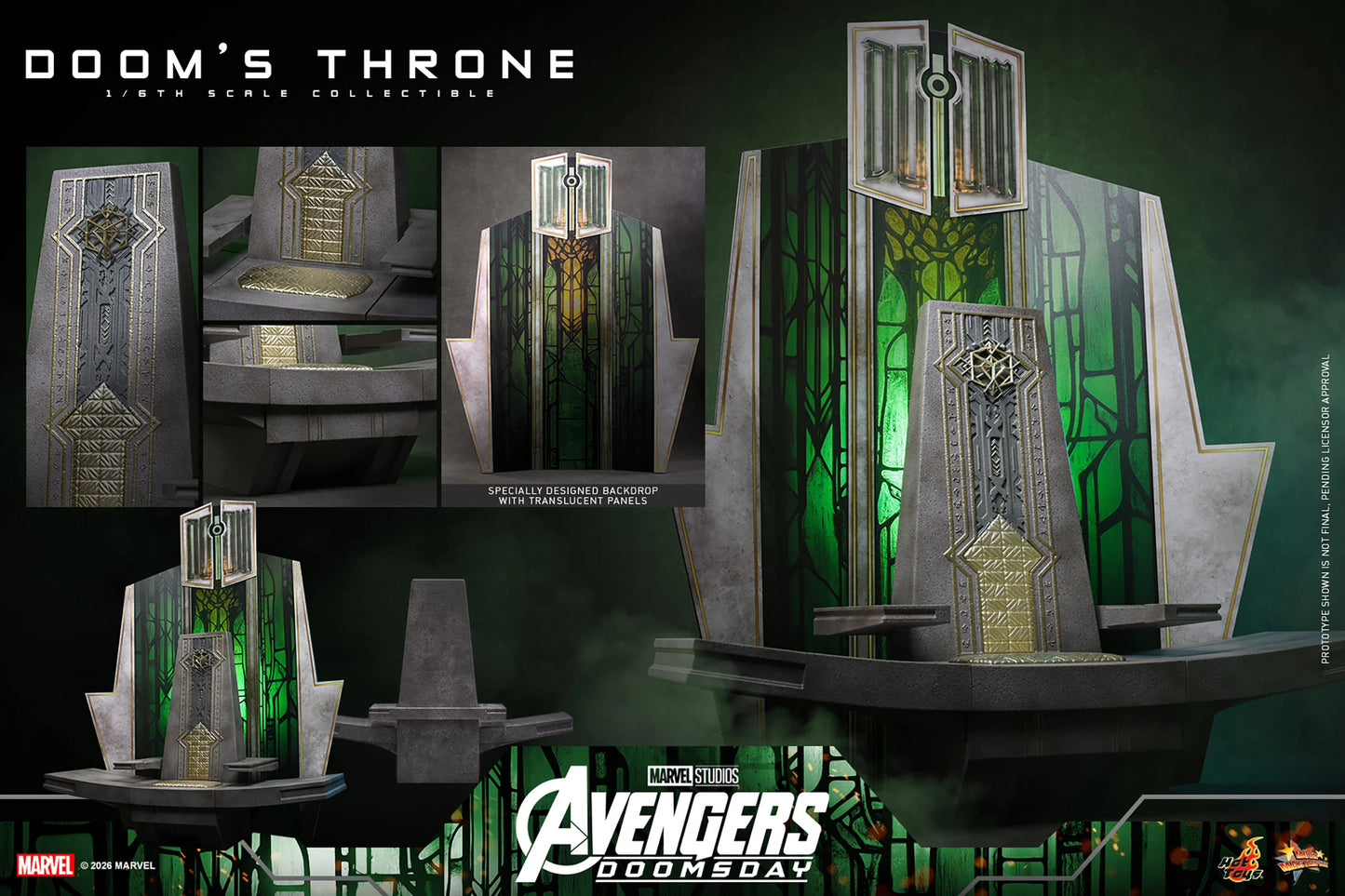 PRE-ORDER Hot Toys Marvel Avengers Doomsday Doctor Doom's Throne 1/6th Scale