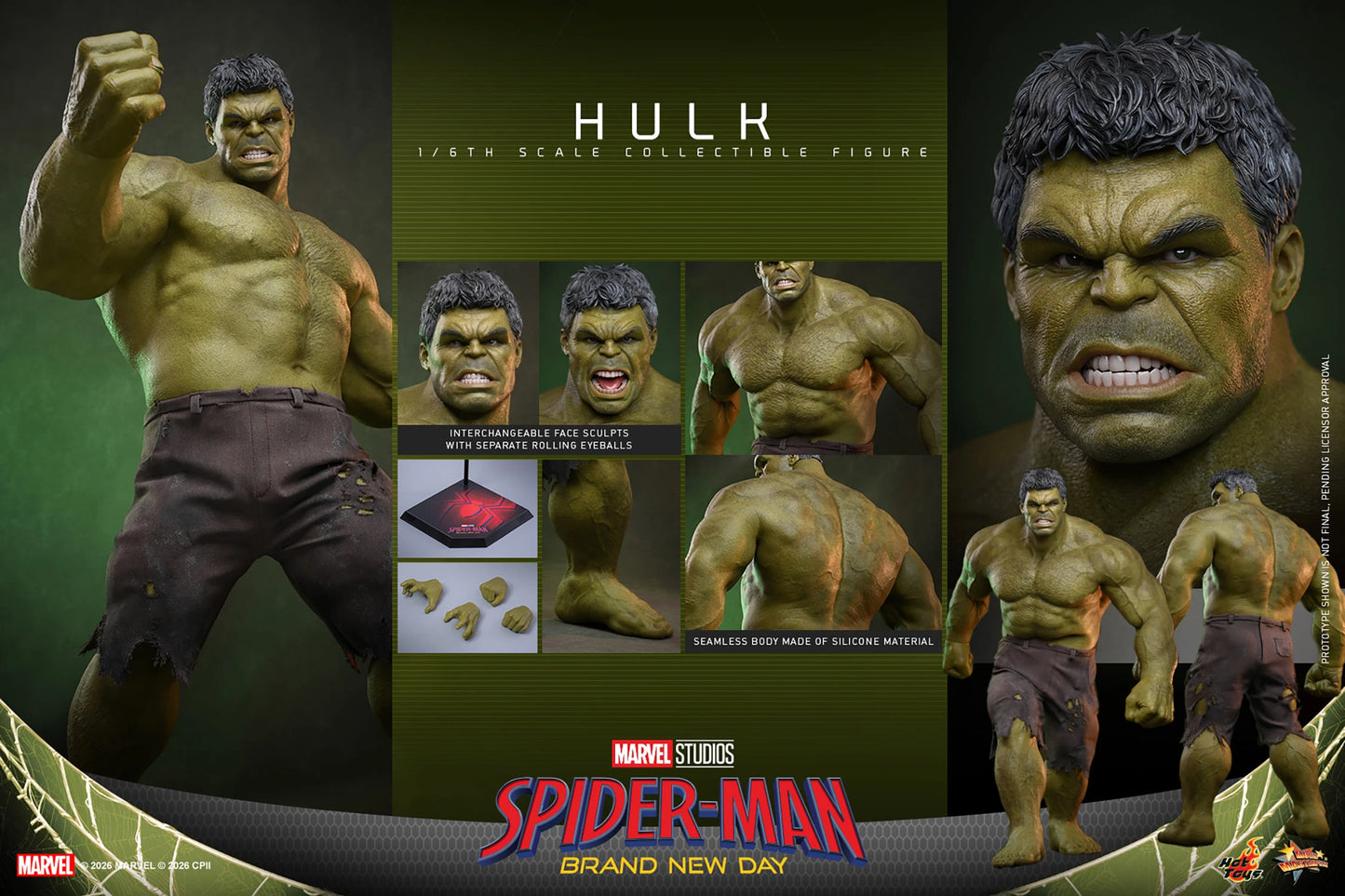 PRE-ORDER Hot Toys Spider-Man: Brand New Day Hulk Sixth Scale Figure