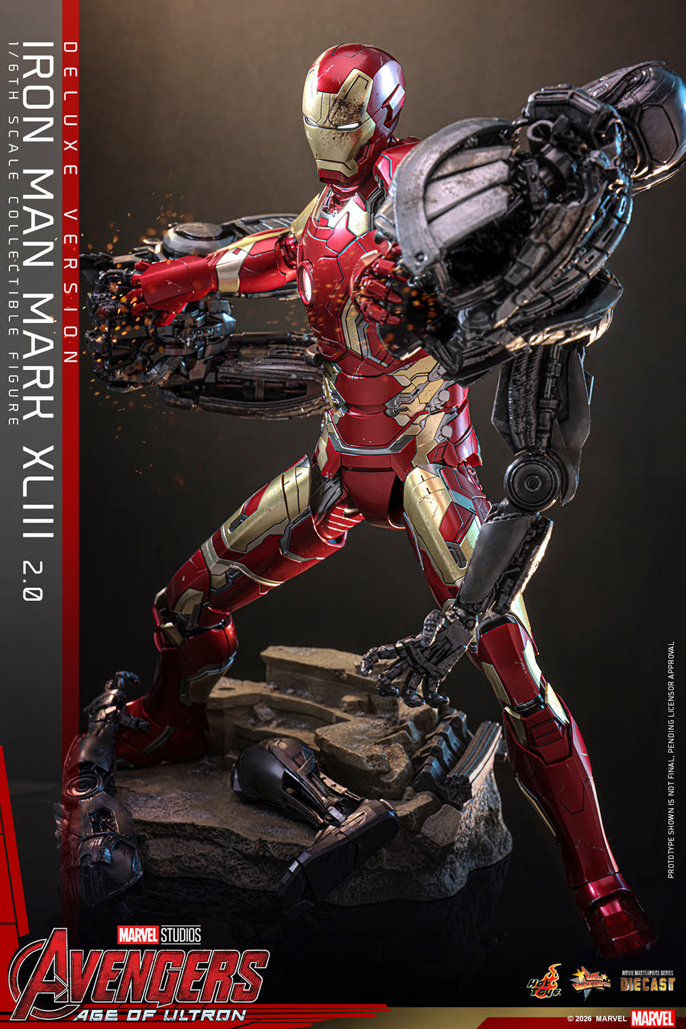 PRE-ORDER Hot Toys Avengers: Age of Ultron Iron Man Mark XLIII (2.0) Deluxe Version Sixth Scale Figure