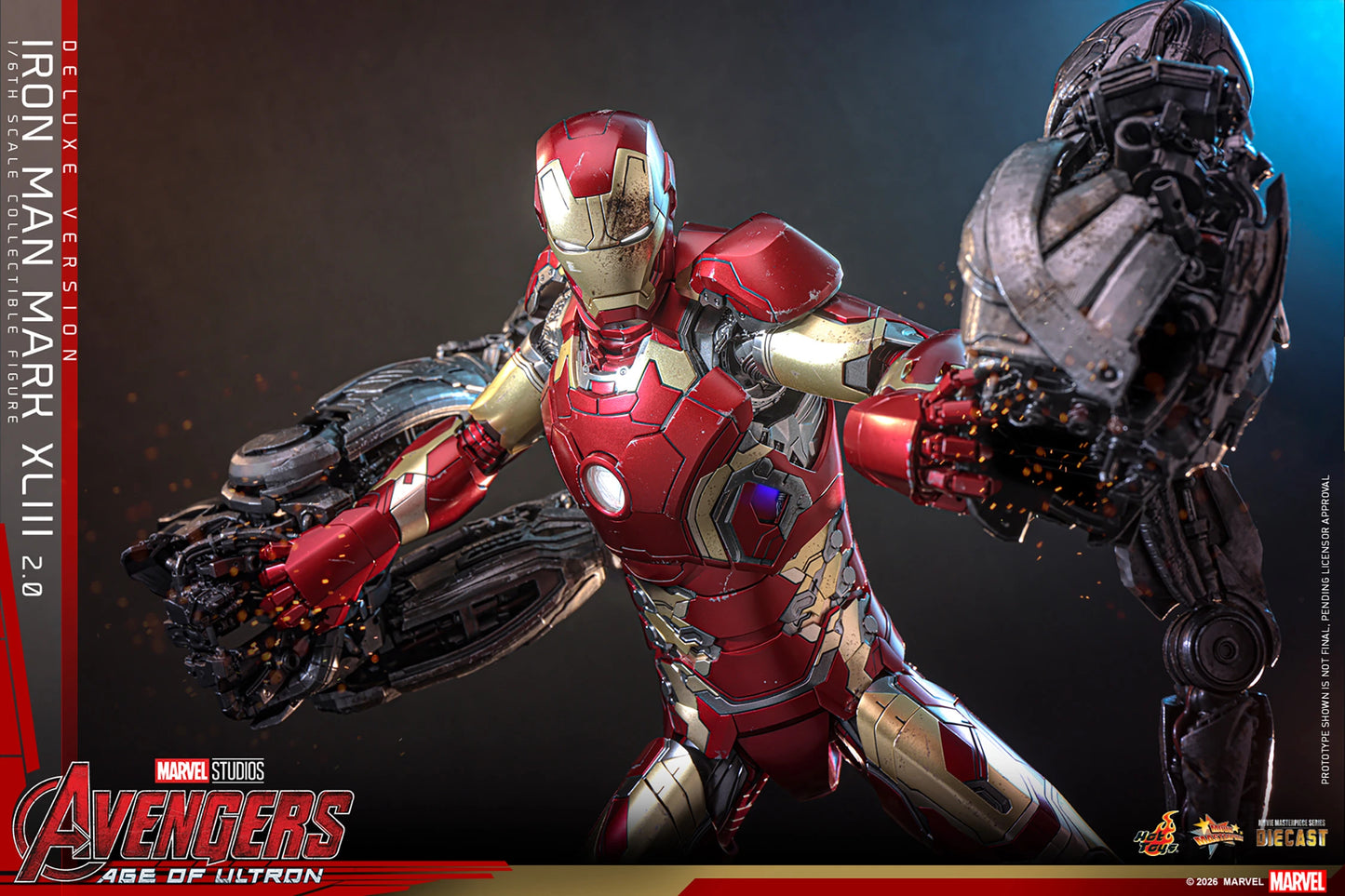 PRE-ORDER Hot Toys Avengers: Age of Ultron Iron Man Mark XLIII (2.0) Deluxe Version Sixth Scale Figure