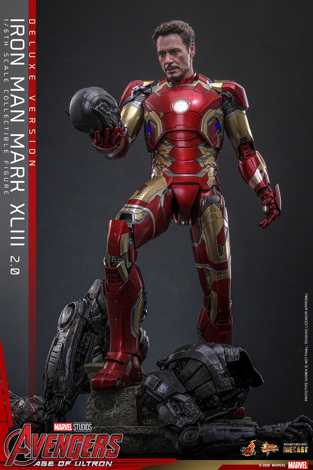 PRE-ORDER Hot Toys Avengers: Age of Ultron Iron Man Mark XLIII (2.0) Deluxe Version Sixth Scale Figure