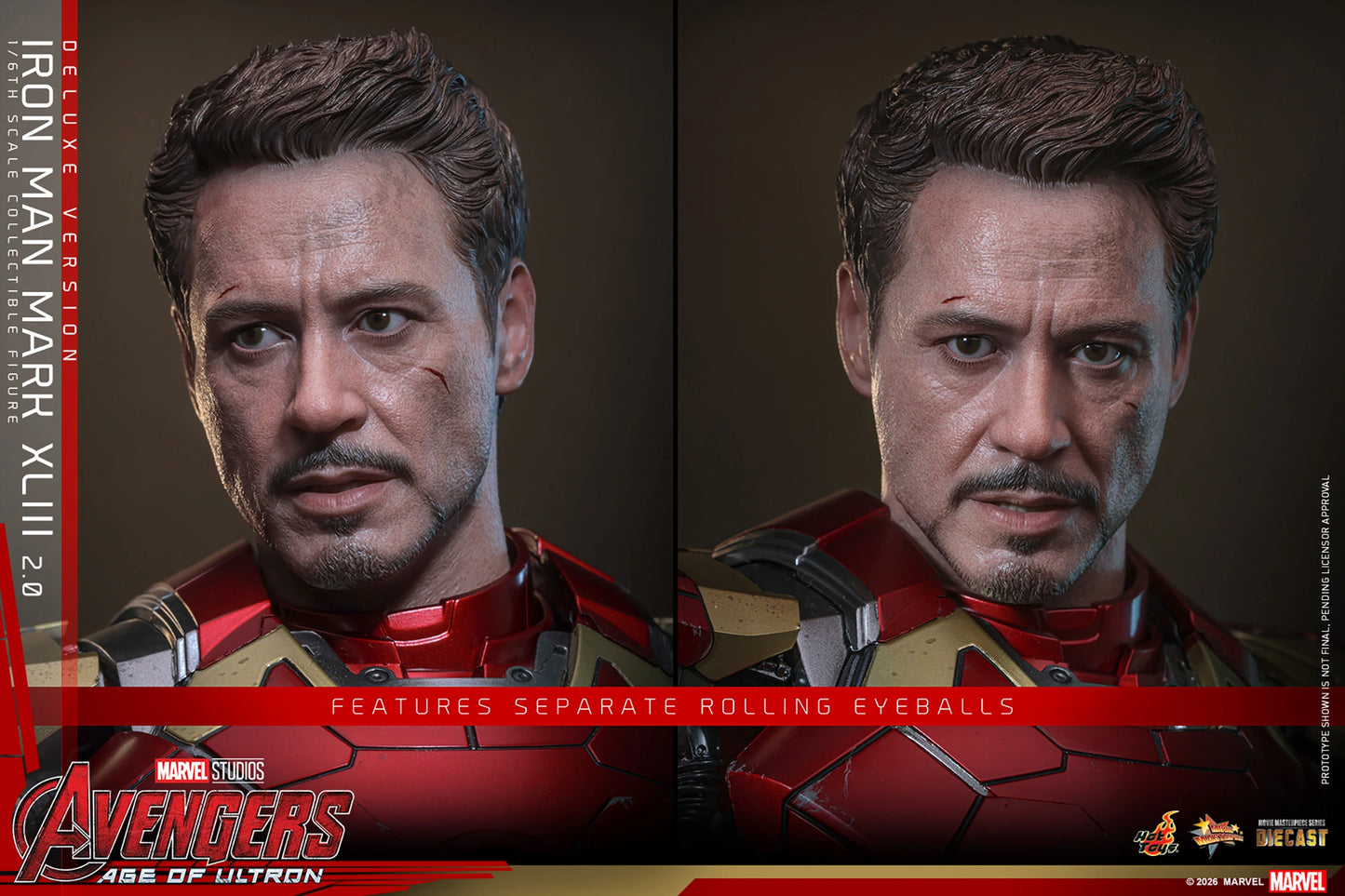 PRE-ORDER Hot Toys Avengers: Age of Ultron Iron Man Mark XLIII (2.0) Deluxe Version Sixth Scale Figure