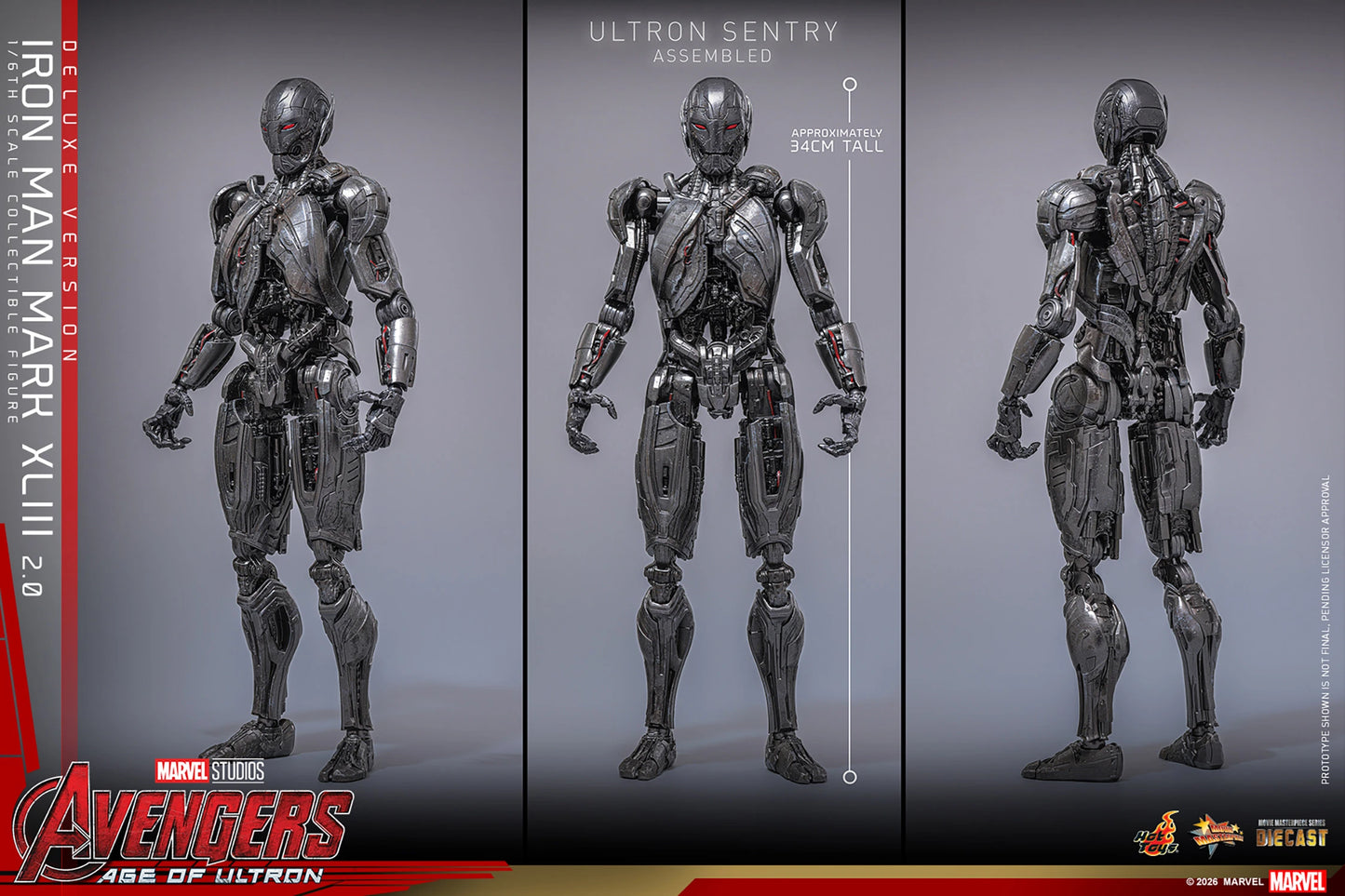PRE-ORDER Hot Toys Avengers: Age of Ultron Iron Man Mark XLIII (2.0) Deluxe Version Sixth Scale Figure