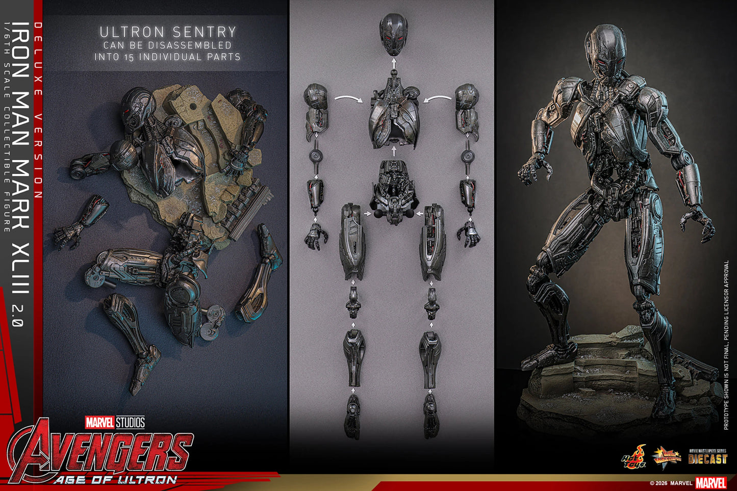 PRE-ORDER Hot Toys Avengers: Age of Ultron Iron Man Mark XLIII (2.0) Deluxe Version Sixth Scale Figure