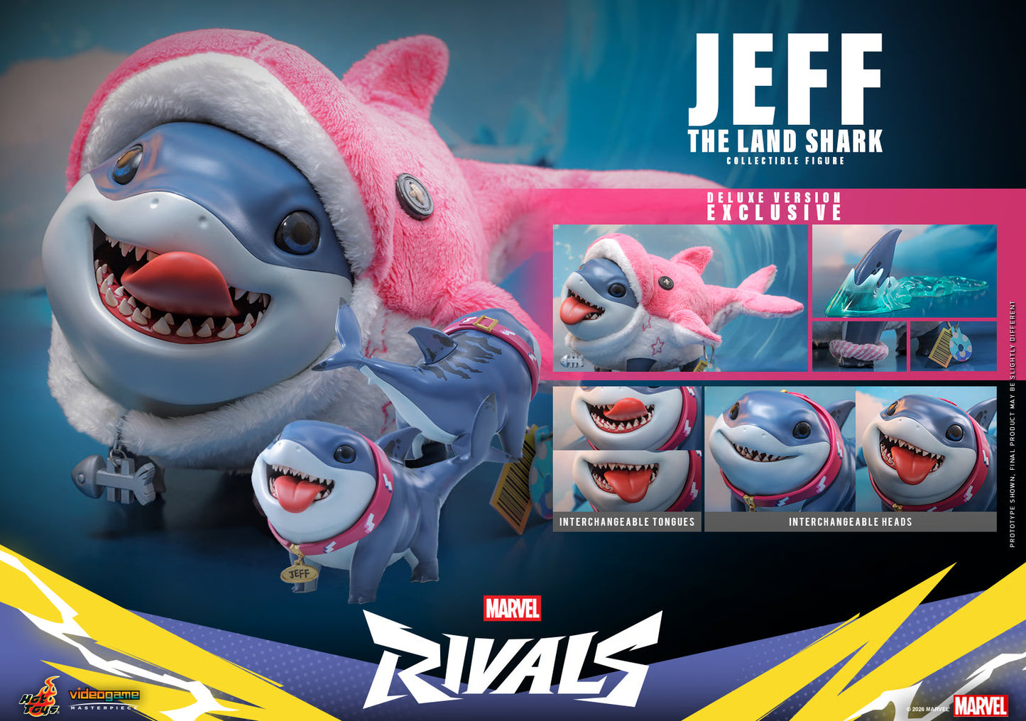 PRE-ORDER Hot Toys Marvel Rivals Jeff the Land Shark Deluxe Figure