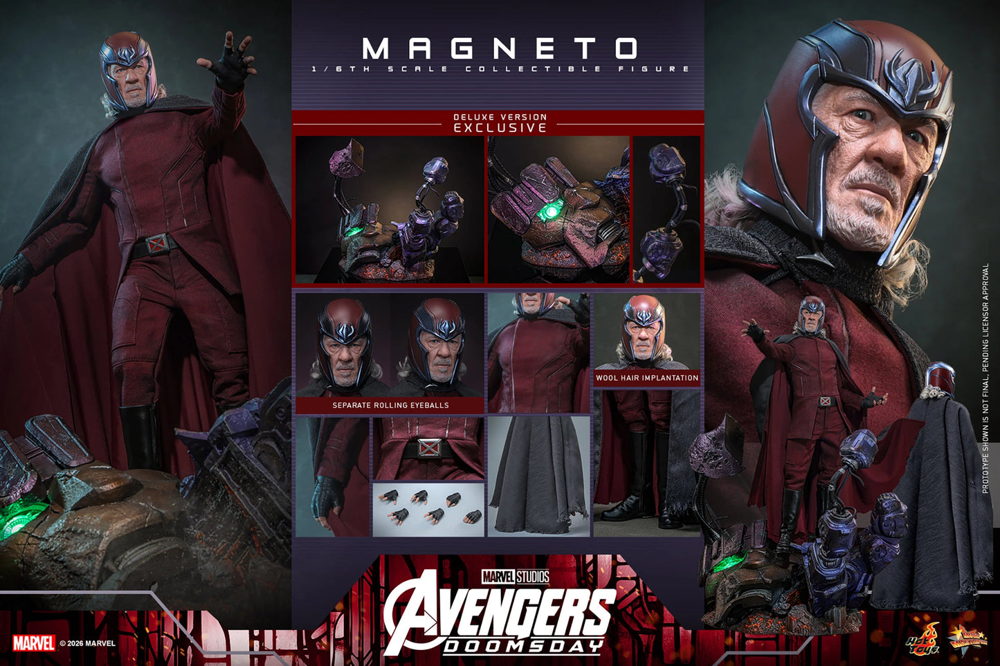 PRE-ORDER Hot Toys Marvel Avengers Doomsday Magento Deluxe Edition 1/6 Scale Figure