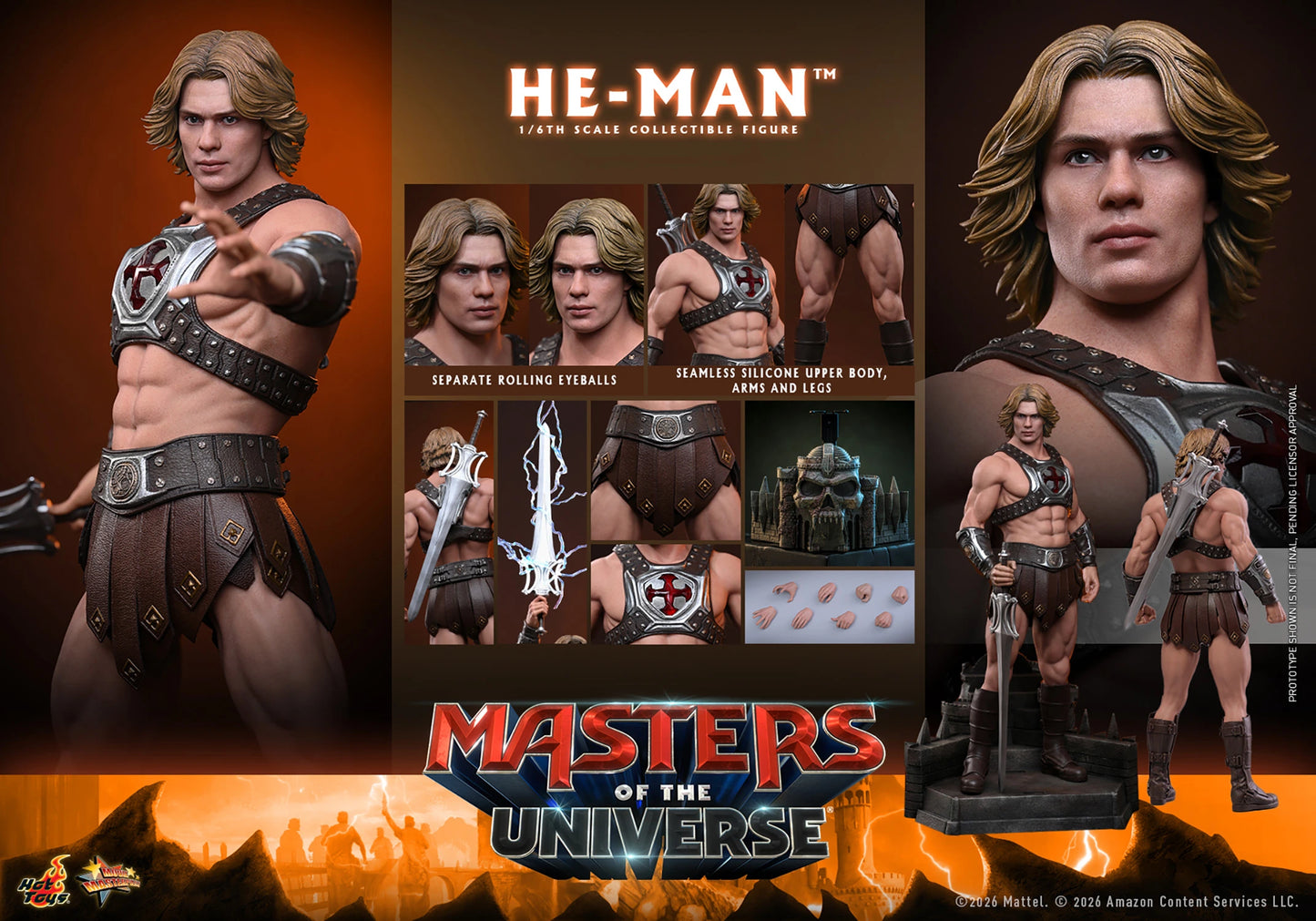 PRE-ORDER Hot Toys Masters of the Universe He-Man Sixth Scale Figure