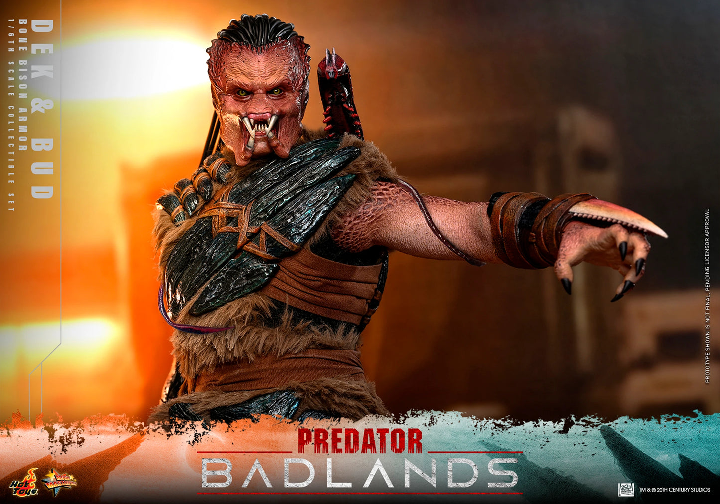 PRE-ORDER Hot Toys Predator: Badlands Dek (Bone Bison Armor) and Bud Sixth Scale Figure Set