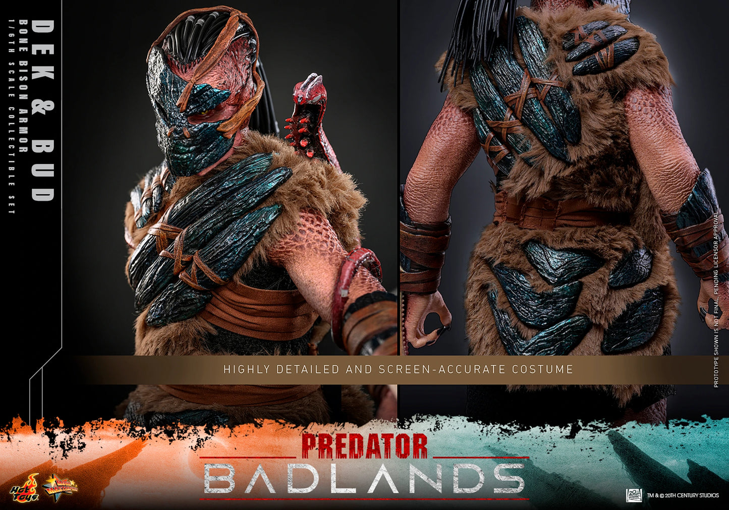 PRE-ORDER Hot Toys Predator: Badlands Dek (Bone Bison Armor) and Bud Sixth Scale Figure Set
