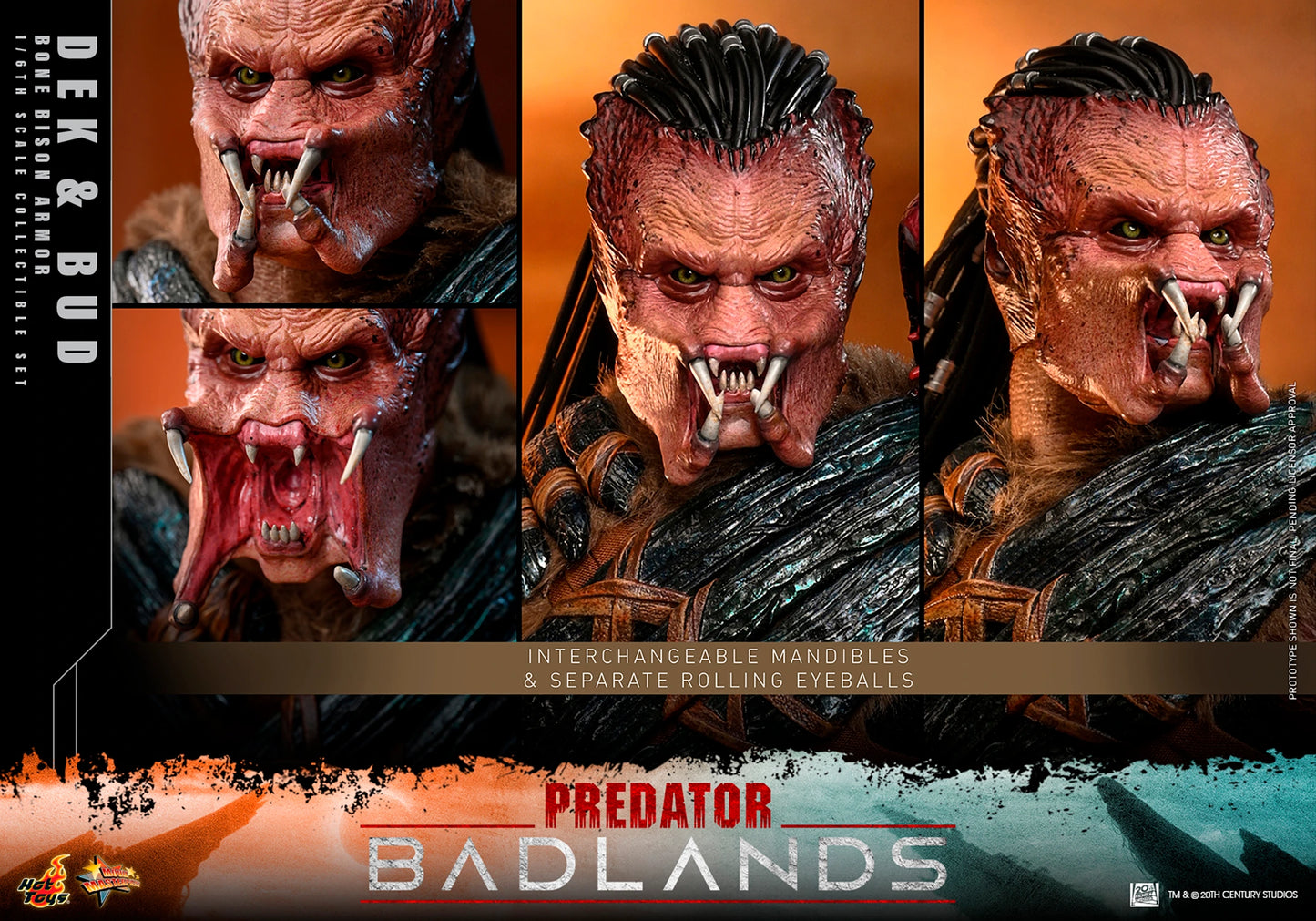 PRE-ORDER Hot Toys Predator: Badlands Dek (Bone Bison Armor) and Bud Sixth Scale Figure Set