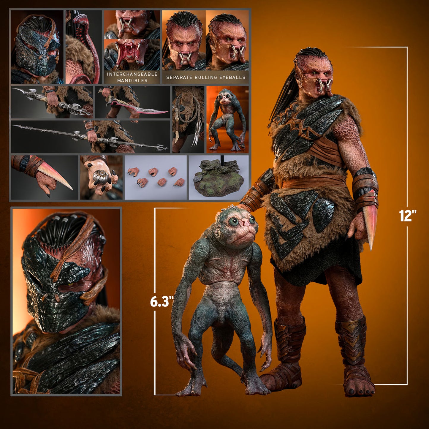 PRE-ORDER Hot Toys Predator: Badlands Dek (Bone Bison Armor) and Bud Sixth Scale Figure Set