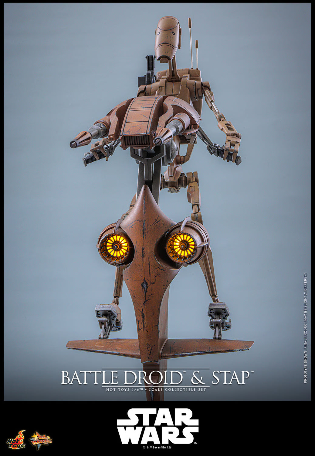 PRE-ORDER Hot Toys Star Wars The Phantom Menace Battle Droid & STAP 1/6th Scale Figure Set