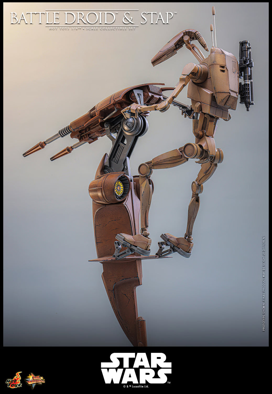 PRE-ORDER Hot Toys Star Wars The Phantom Menace Battle Droid & STAP 1/6th Scale Figure Set