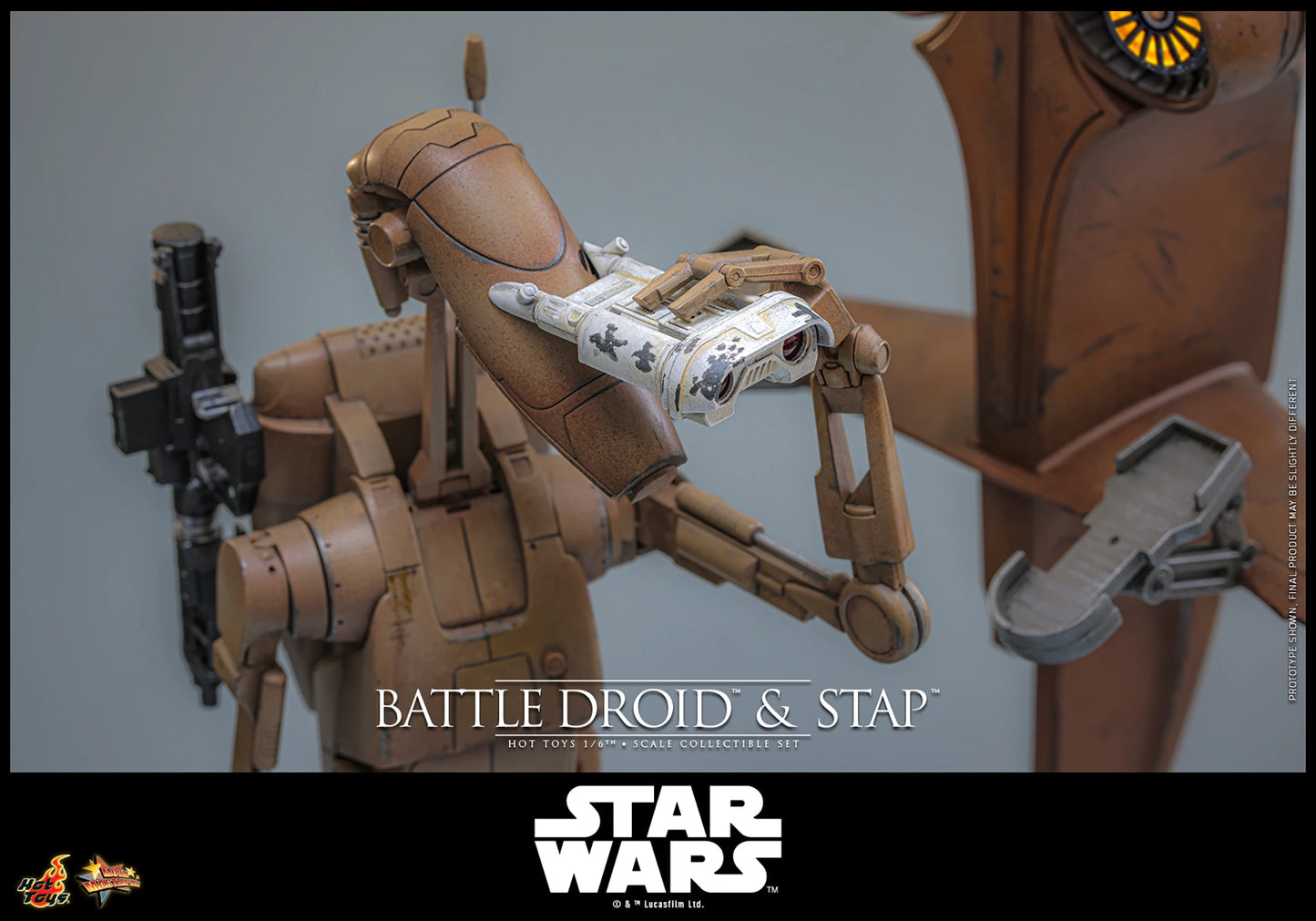 PRE-ORDER Hot Toys Star Wars The Phantom Menace Battle Droid & STAP 1/6th Scale Figure Set
